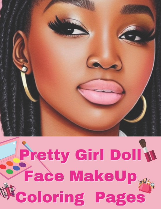 Книга Pretty Doll Face Make Up Coloring Book Nicole Archa