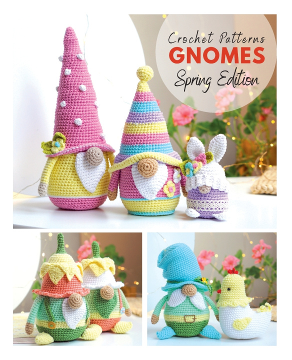 Livro Crochet patterns Gnomes Spring edition Galina Astanina