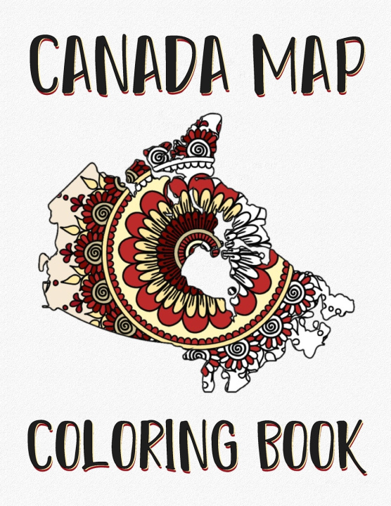 Knjiga Canada Map Coloring Book Mila Zelene