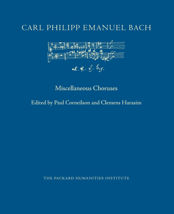 Book Miscellaneous Choruses Carl Philipp Emanuel Bach