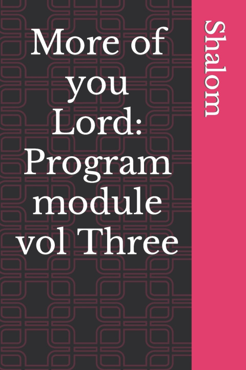 Carte More of you Lord Shalom