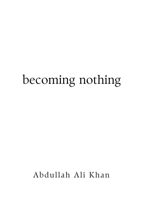 Kniha Becoming Nothing Abdullah Ali Khan
