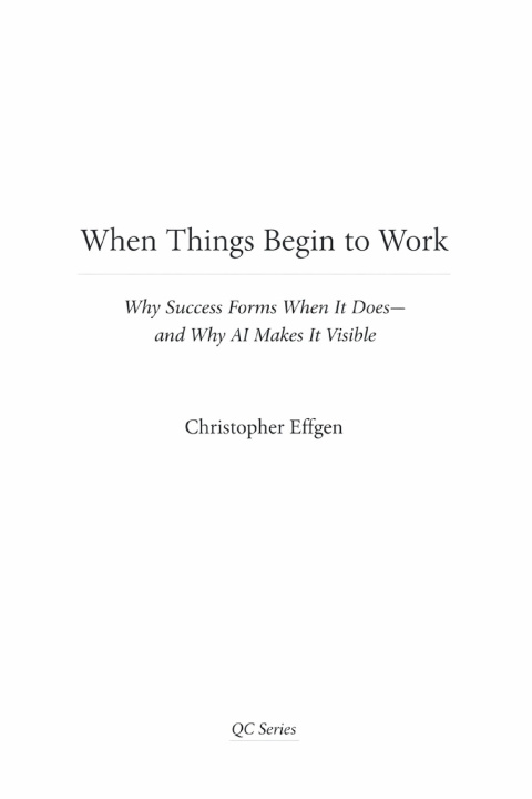 Kniha When Things Begin to Work Christopher Effgen