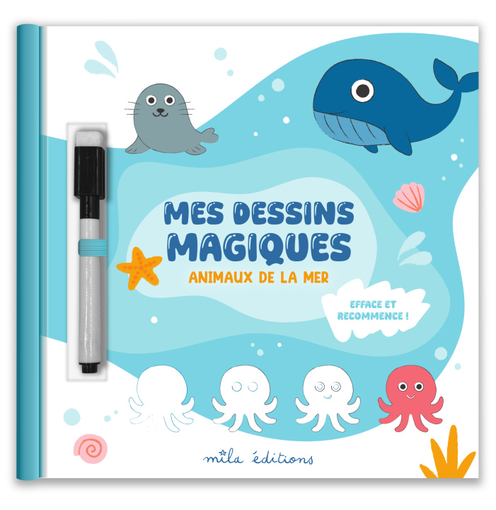 Kniha Mes dessins magiques - Les animaux de la mer 