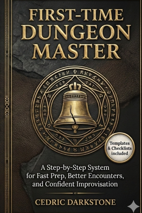 Kniha First-Time Dungeon Master Cedric Darkstone