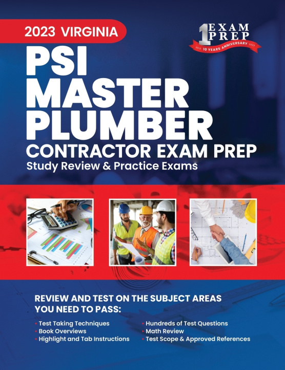 Knjiga 2023 Virginia PSI Master Plumber Contractor Exam Prep Upstryve Inc