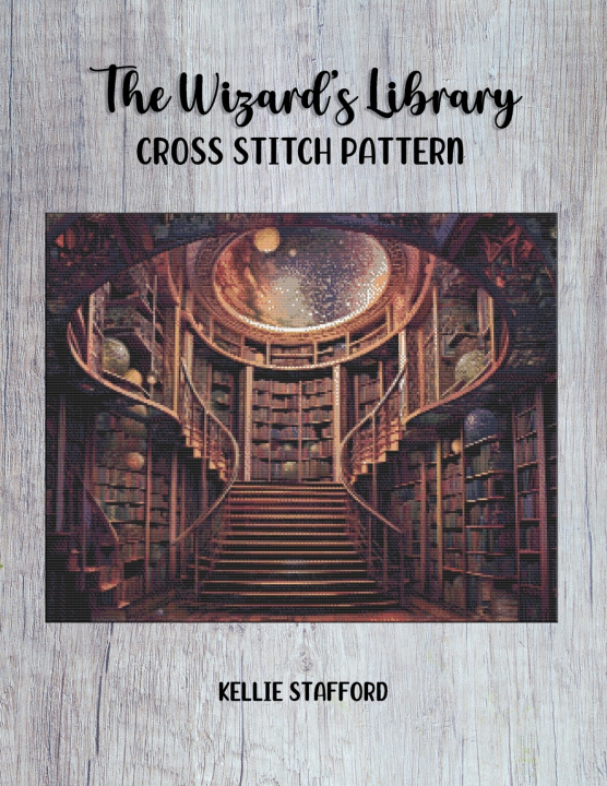 Kniha The Wizard's Library Cross Stitch Pattern Kellie Stafford