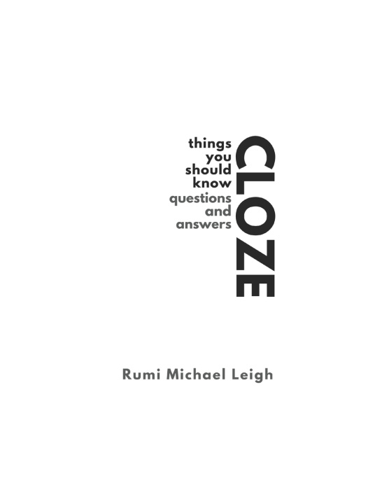 Kniha Cloze Rumi Michael Leigh