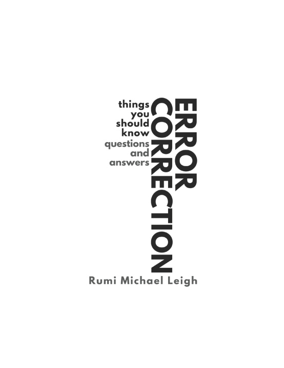 Knjiga Error correction Rumi Michael Leigh