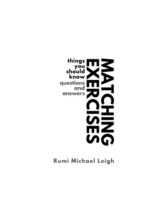 Kniha Matching exercises Rumi Michael Leigh