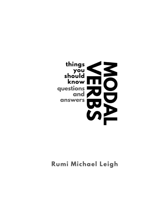 Kniha Modal verbs Rumi Michael Leigh