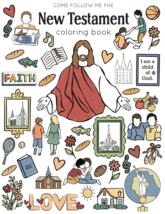 Libro New Testament Coloring Book Come Follow Me FHE