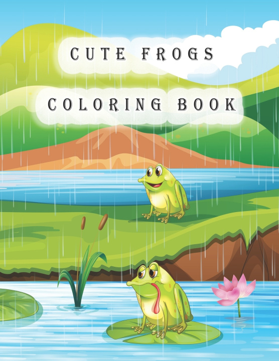 Kniha Cute Frogs Coloring Book Oussama Zinaoui