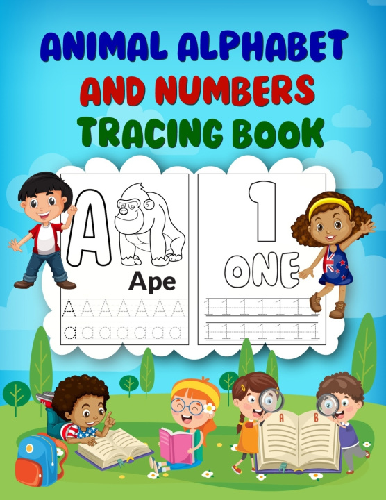 Kniha ANIMAL ALPHABET AND NUMBERS COLORING BOOK Joy Ivu