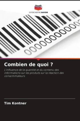 Kniha Combien de quoi ? Tim Kontner