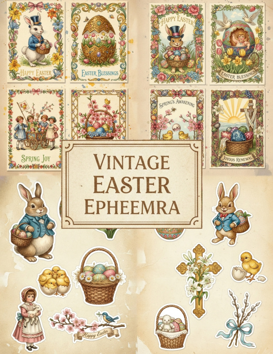 Kniha Vintage Easter Ephemera Aven Crossley