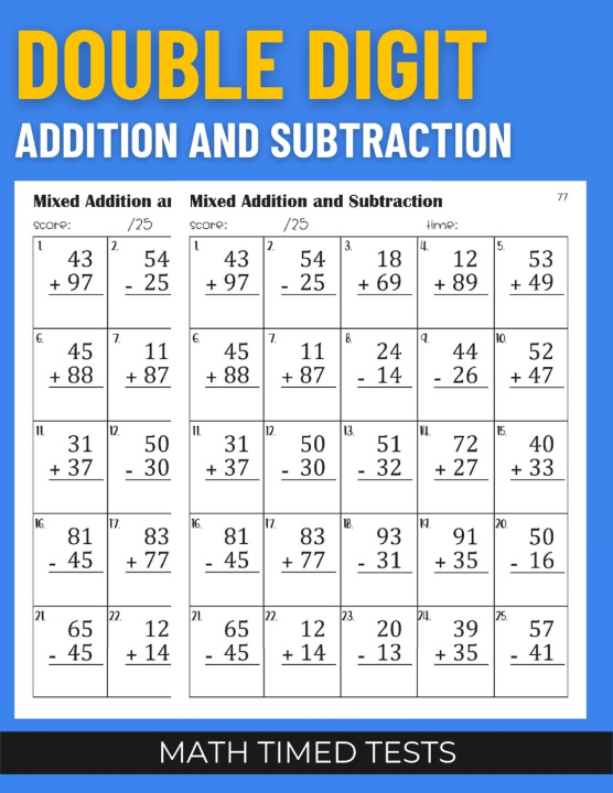 Kniha Math Timed Tests Blue Monique Publishing