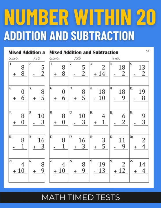 Knjiga Math Timed Tests Blue Monique Publishing
