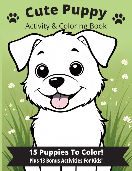 Kniha Cute Puppy Activity and Coloring Book Jeffery Caldwell