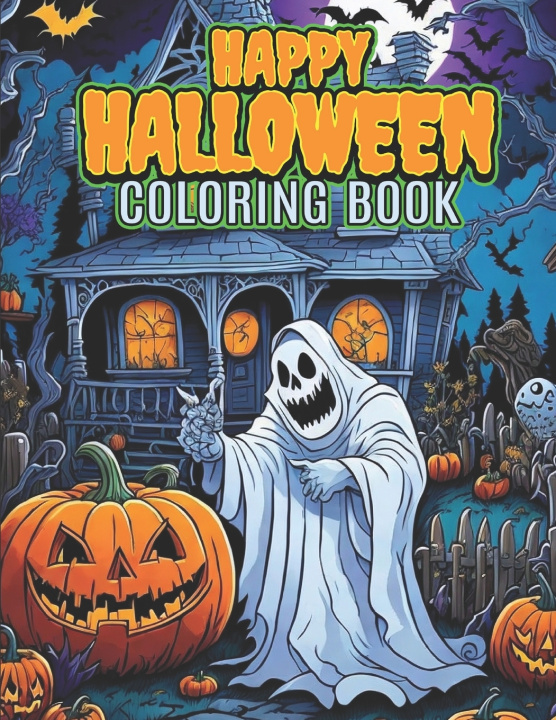 Kniha Happy Halloween Coloring Book Creepy Book Club