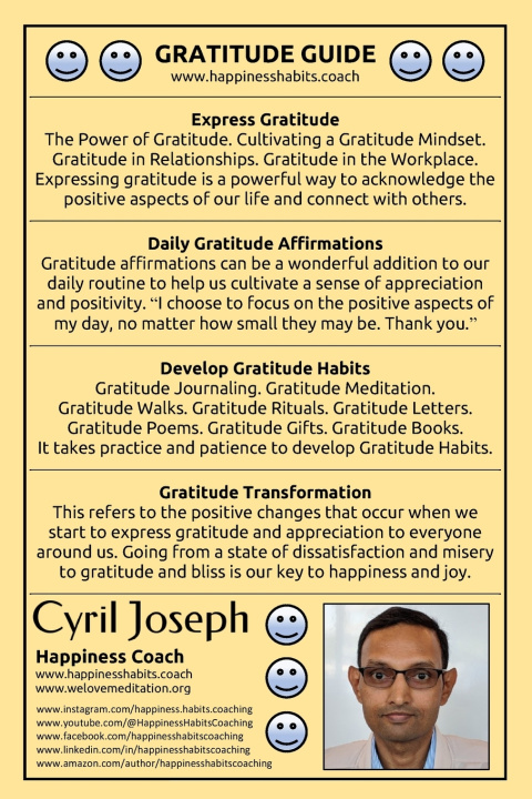 Boek Gratitude Guide Cyril Joseph