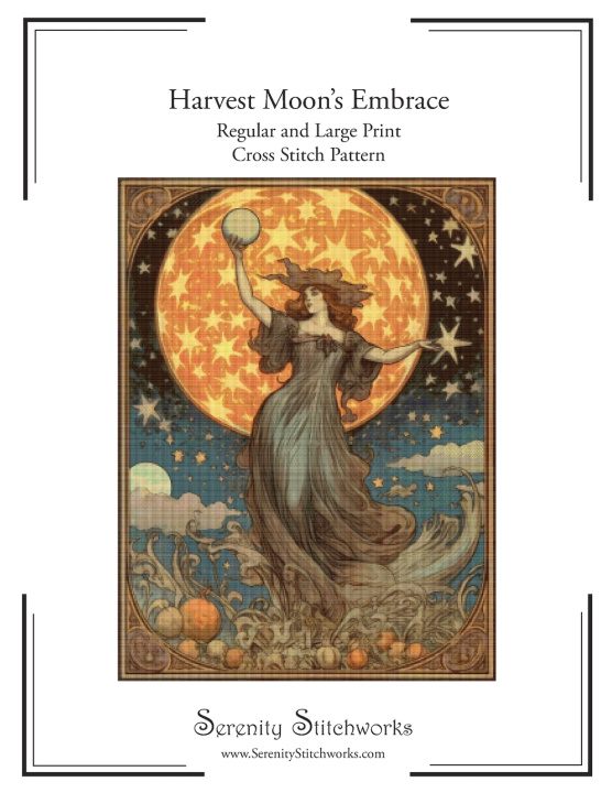 Knjiga Harvest Moon's Embrace Cross Stitch Pattern Carmen Wolf