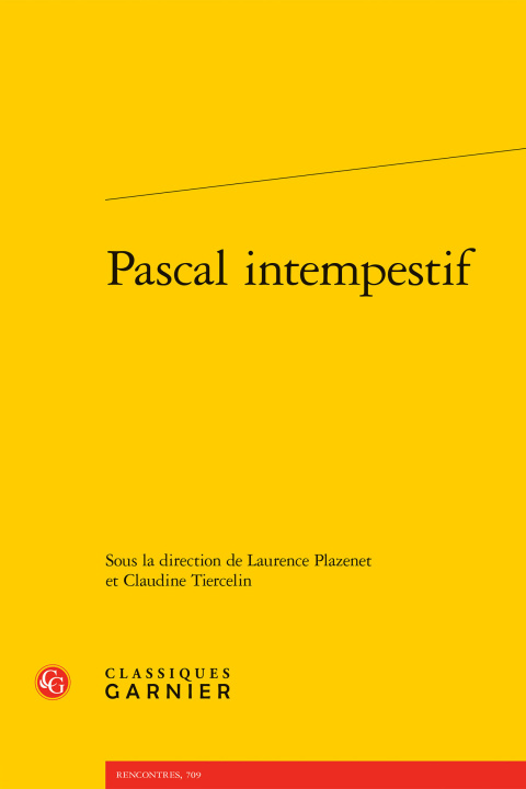 Kniha Pascal intempestif 