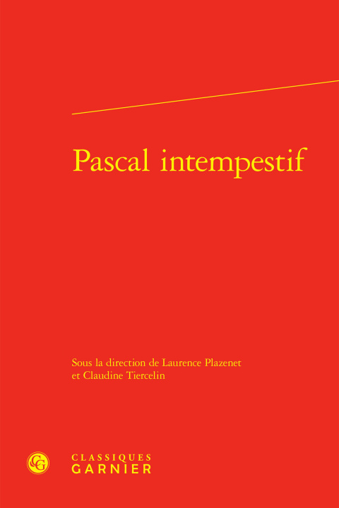 Kniha Pascal intempestif 