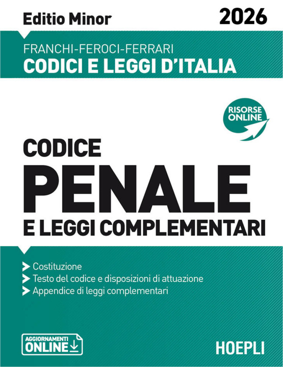 Kniha Codice penale e leggi complementari. Editio Minor 2026 Luigi Franchi