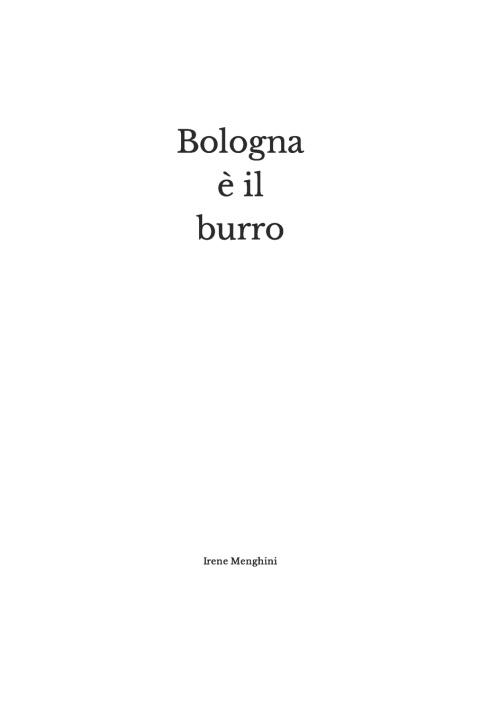 Book Bologna è il burro Irene Menghini