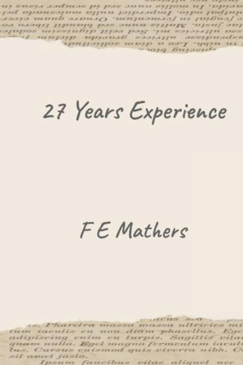 Kniha 27 Years Experience F E Mathers