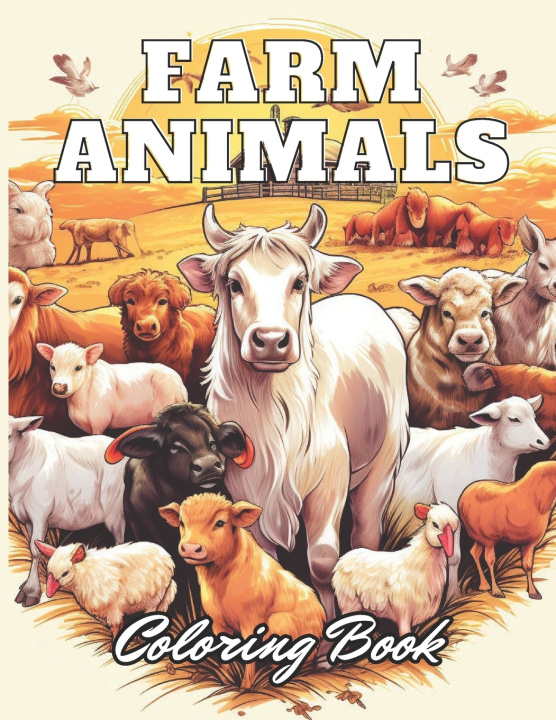 Kniha Farm Animals Coloring Book for Kids Gertrude Walsh