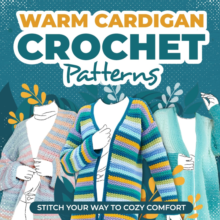 Book Warm Cardigans Crochet Patterns Sam Bell