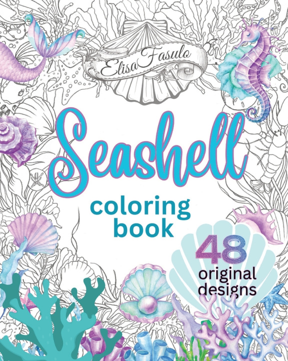 Kniha Seashell Coloring Book Elisa Fasulo