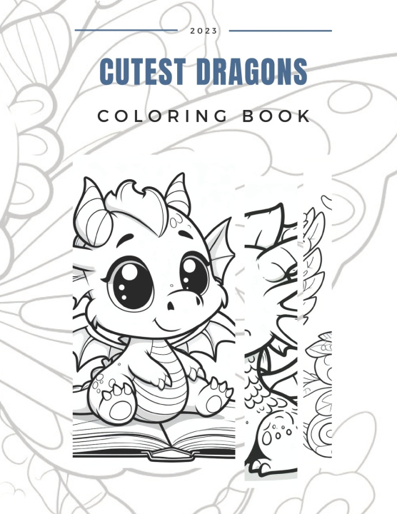 Kniha Cutest Dragons Coloring Book CHARLES GRUNDAS