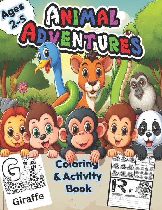 Kniha Animal Adventures- A-Z BrightStars Coloring