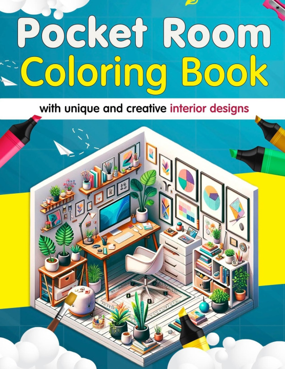 Kniha Pocket Room Coloring Book, Tiny interior designs Benjamin Wise