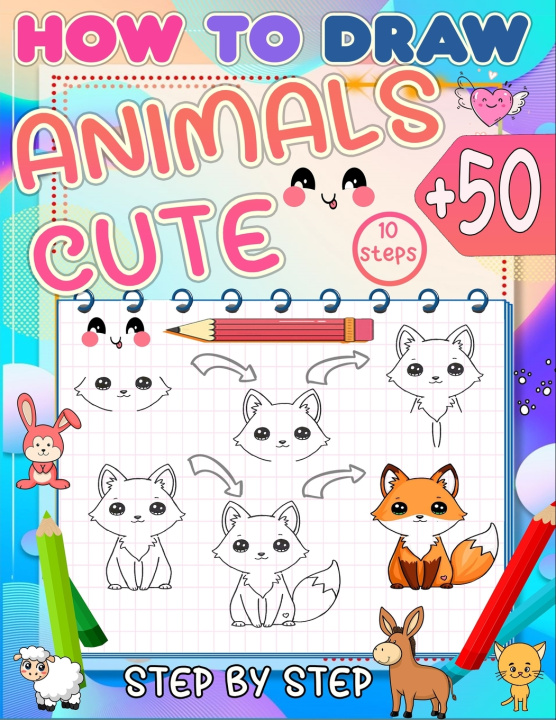 Kniha how to draw cute animals Barbara Press