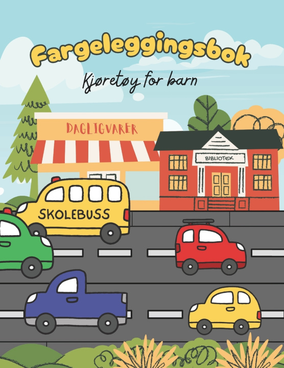 Buch Fargeleggingsbok for Småbarn - Kjøretøy GingerDoll Creations