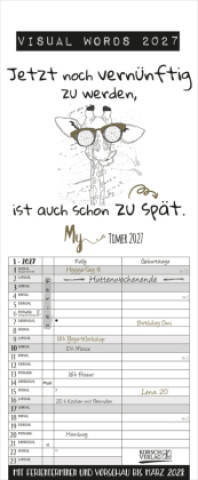 Koledar/Rokovnik My Timer Visual Words 2027 Korsch Verlag