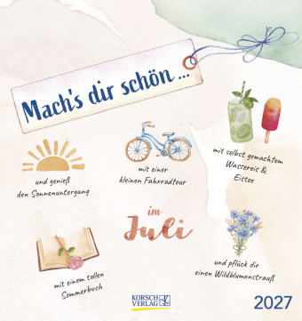 Koledar/Rokovnik Mach's dir schön 2027 Korsch Verlag