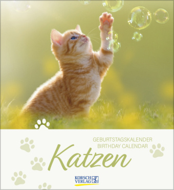 Koledar/Rokovnik Geburtstagskalender Katzen Korsch Verlag