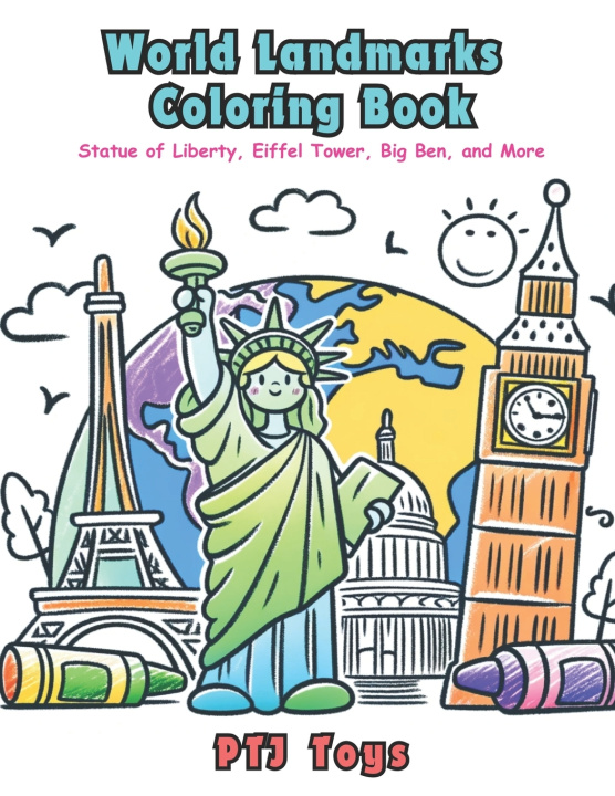 Book World Landmarks Coloring Book PTJ Toys