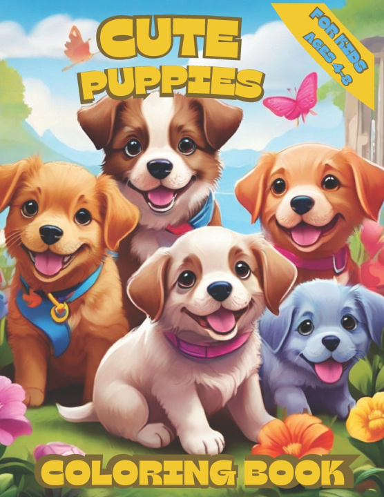Knjiga Cute Puppies Coloring Book For kids GIGI BET