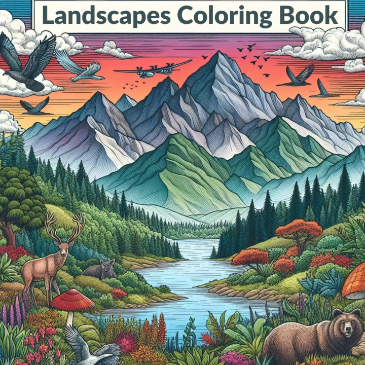Book Landscapes Coloring Book Colorama Arts