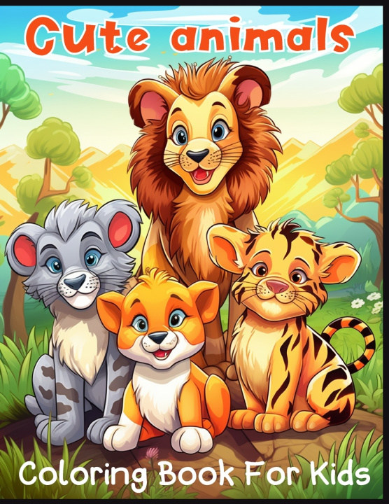 Książka cute animals coloring book for kids colors world Publishing