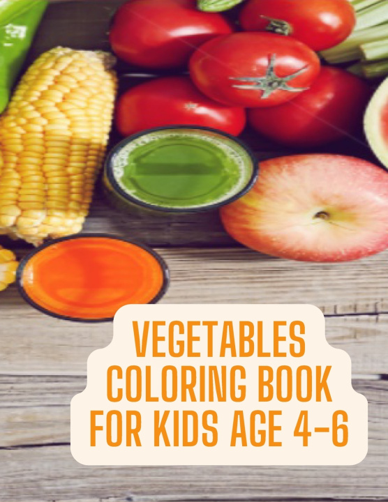 Książka vegetables coloring book for kids age 4-6 tomtom domdom