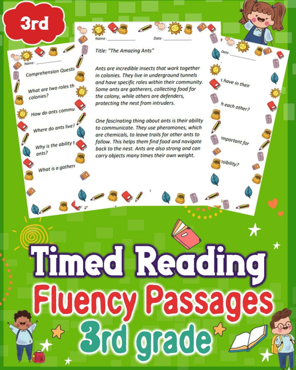 Książka Timed Reading Fluency Passages 3rd Grade Brockway Ebony N