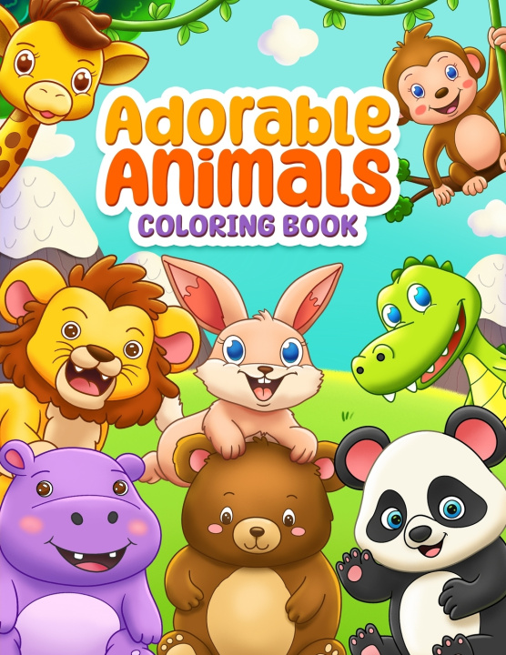 Książka Adorable Animals Coloring Book Hopping Rabbit Press