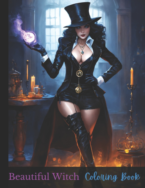 Knjiga Beautiful Witch Coloring Book Positive Elements Designs